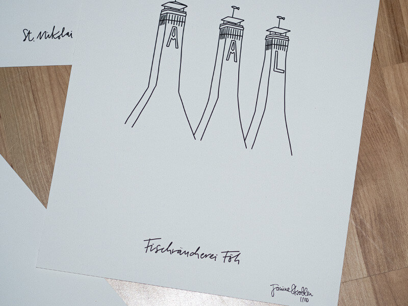 Kunstdruck 30x40 Sonderedition Aaltürme