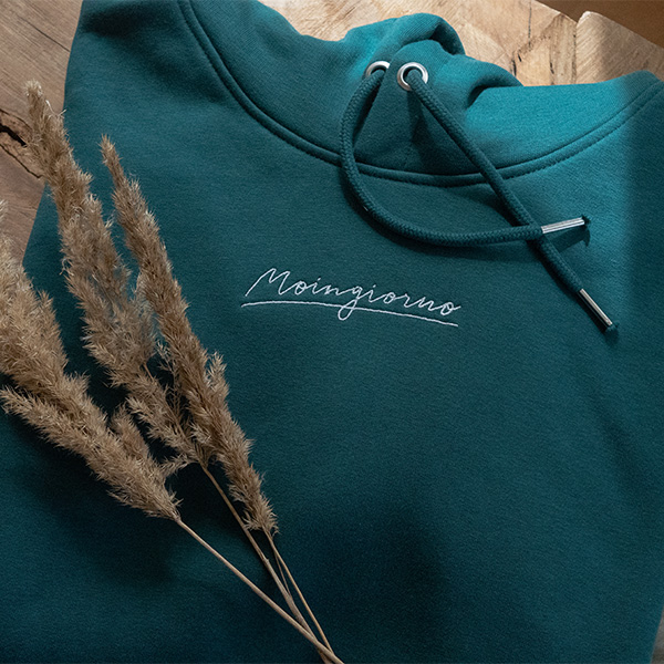 Hoodie petrolgrün