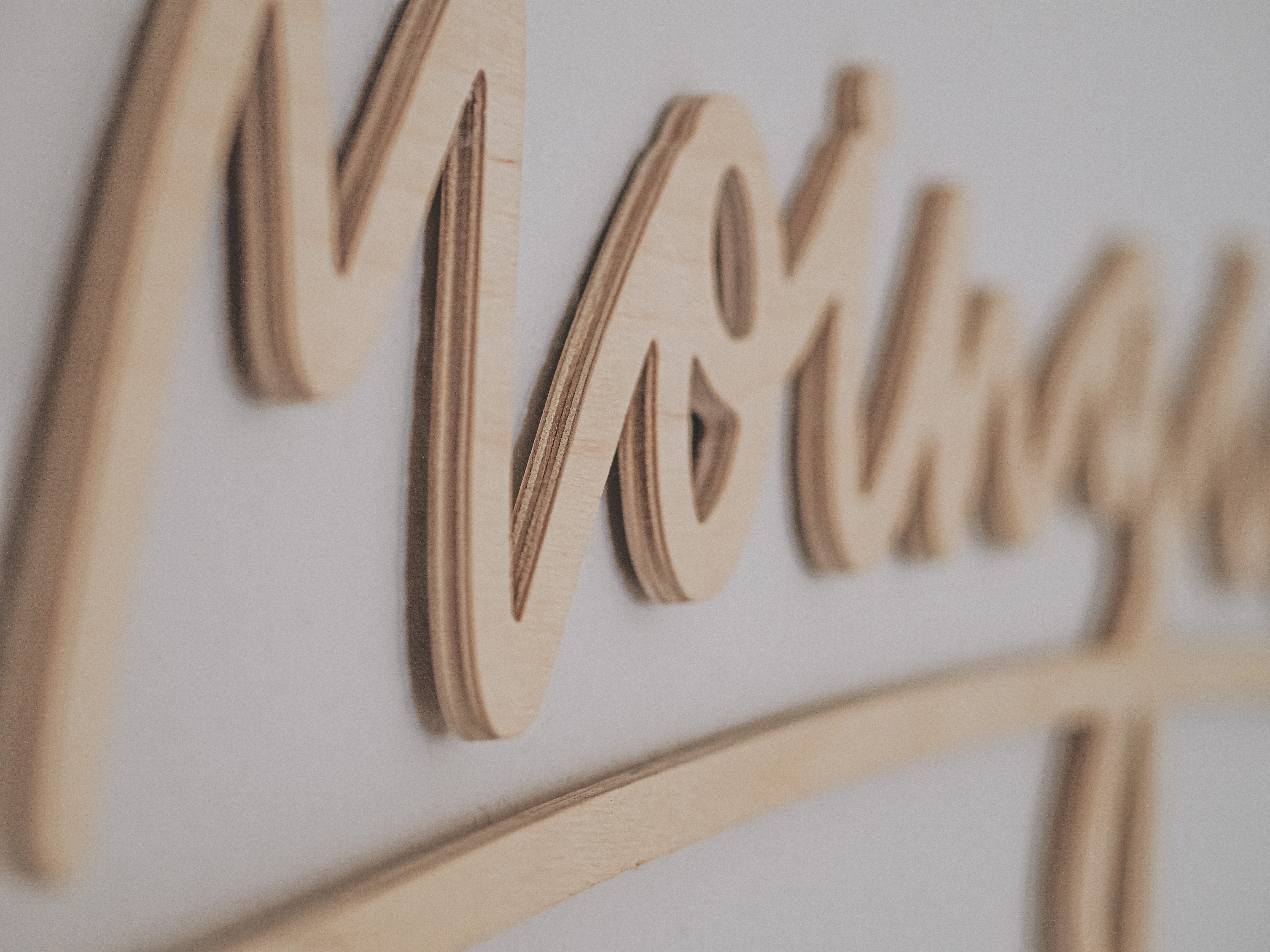 Moingiorno Holz-Lettering natur, 95 cm