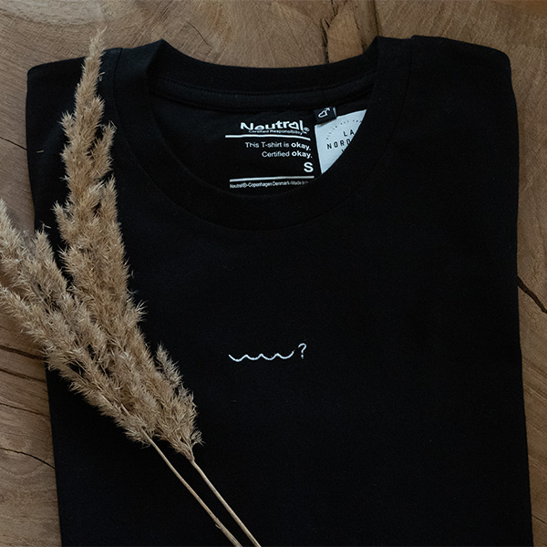 Shirt Welle schwarz Stick