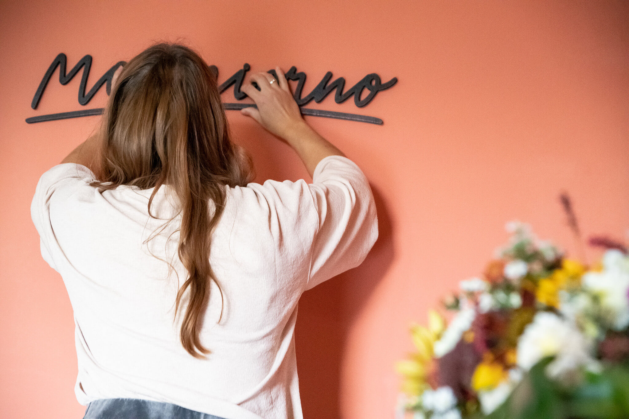 Holzlettering  Moingiorno schwarz, 70 cm