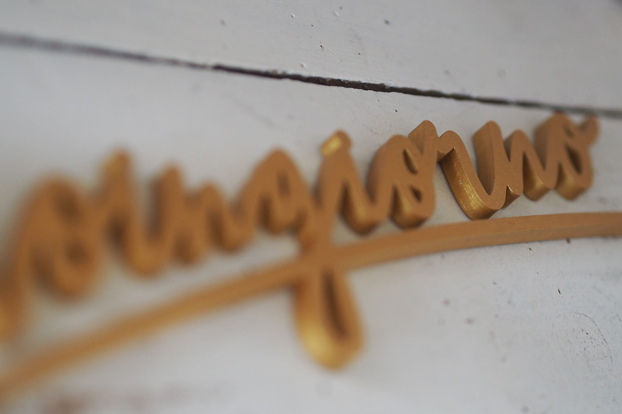 Moingiorno Holz-Lettering gold, 28 cm