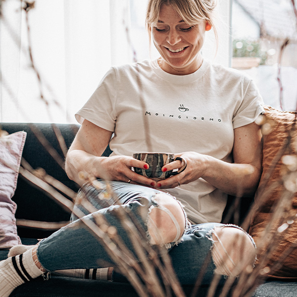 Shirt Moingiorno Kaffee  weiß
