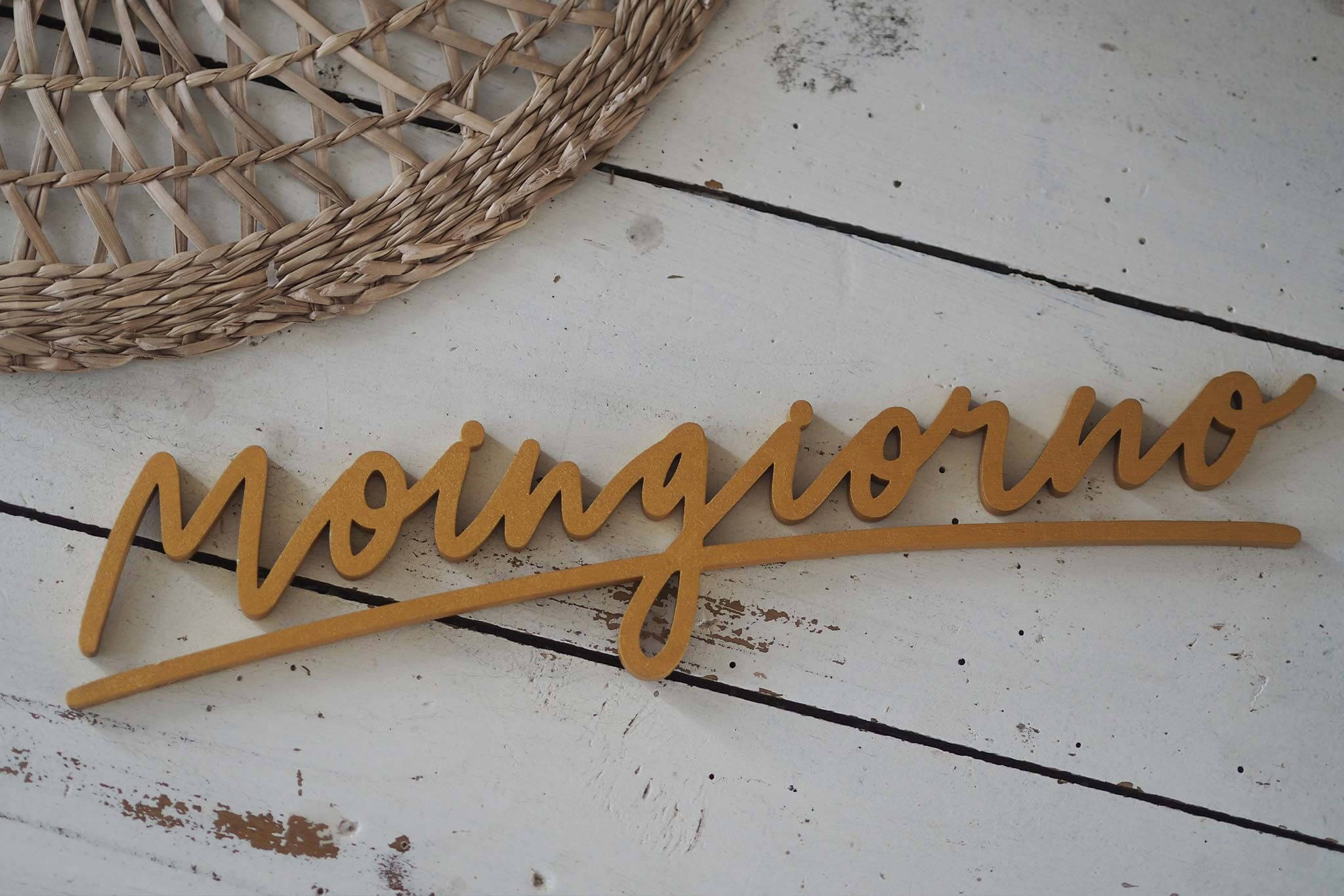 Moingiorno Holz-Lettering gold, 28 cm