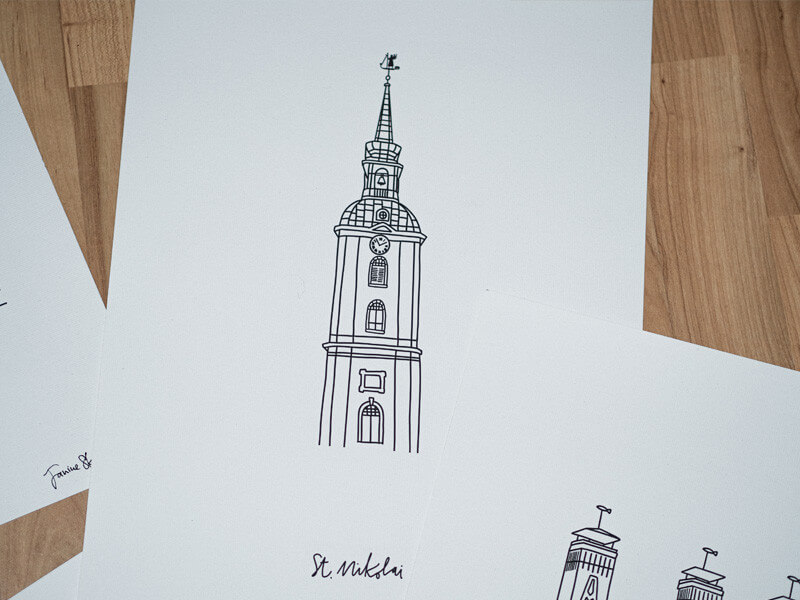 Kunstdruck 30x40 Sonderedition St. Nikolai