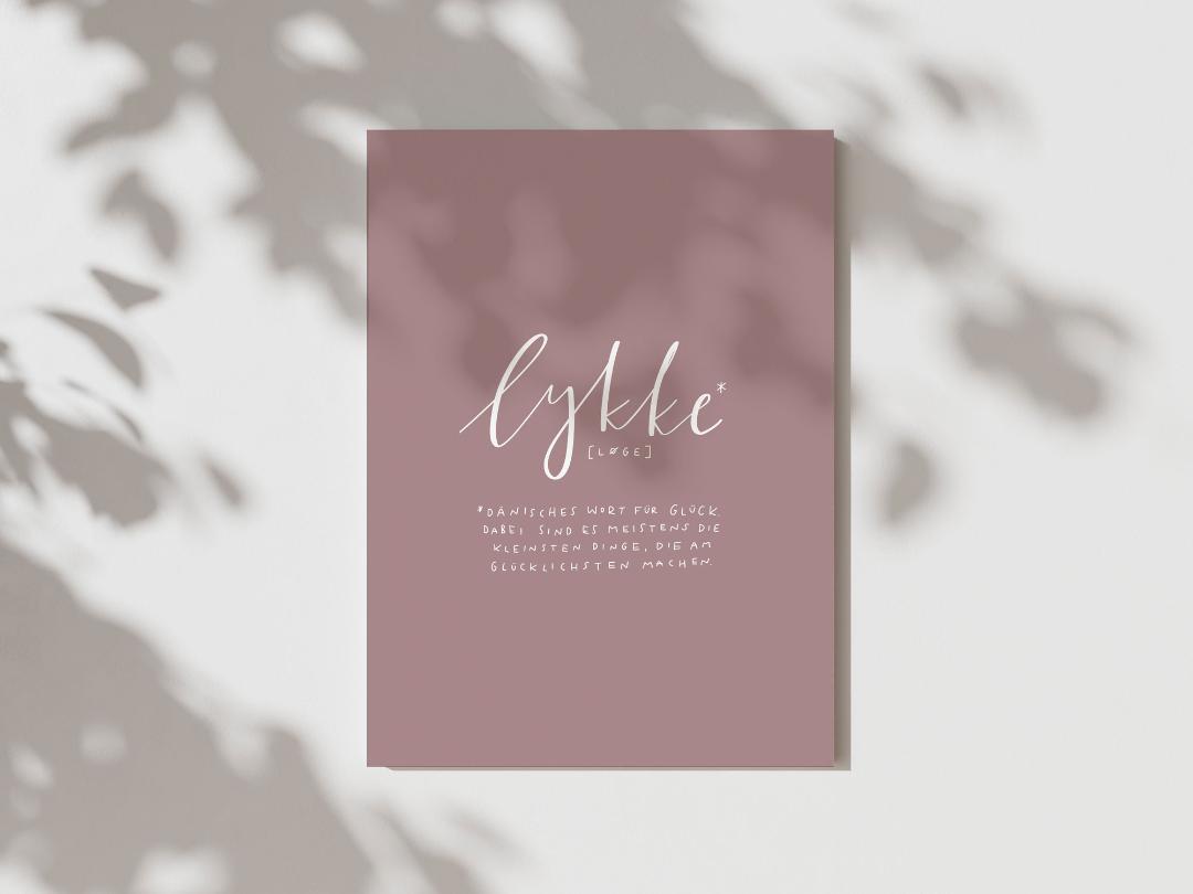 Poster lykke, rosa